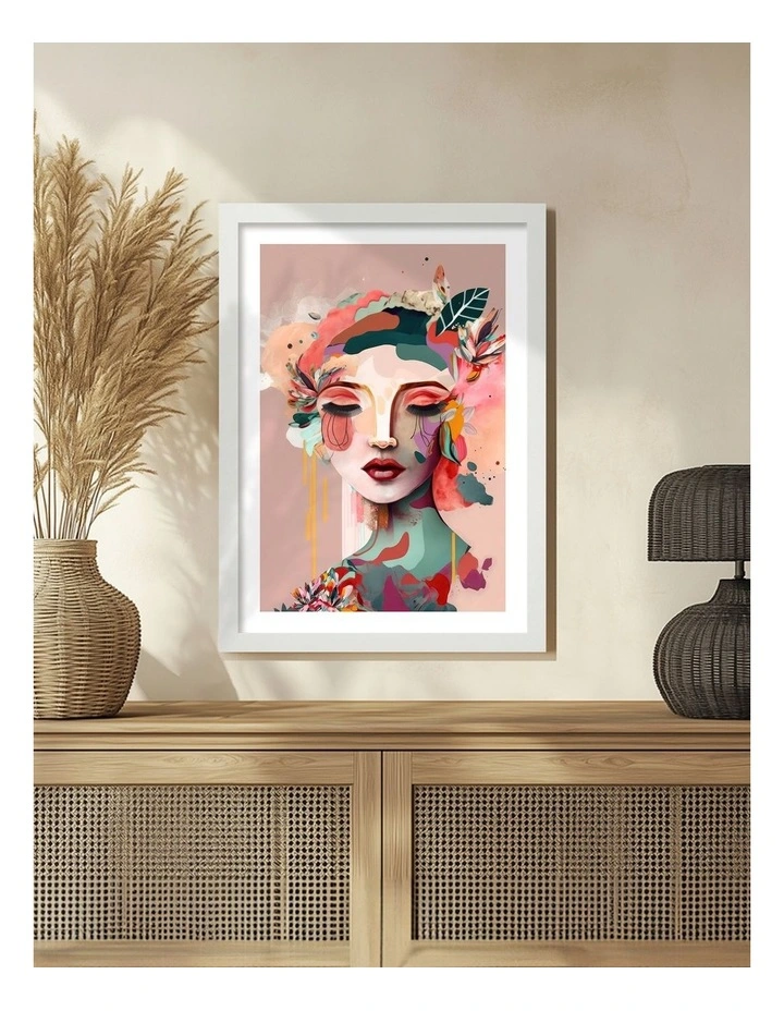 Australian Made Bettina Art Print White Frame image 2