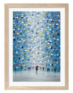 Made Blue Heaven Art Print Frame in Natural