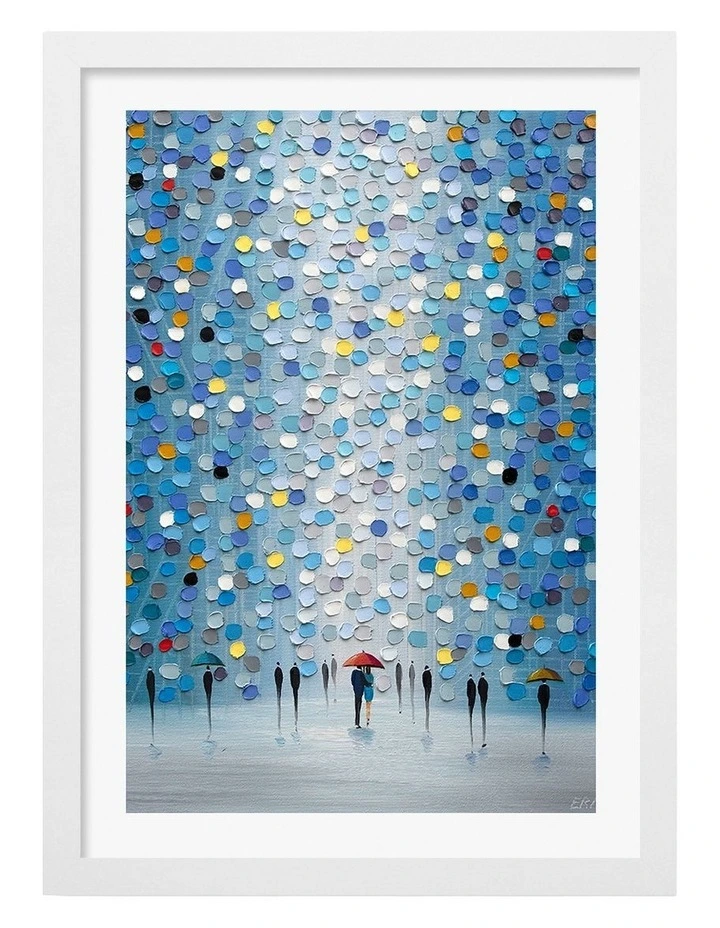 Made Blue Heaven Art Print Frame in White image 1
