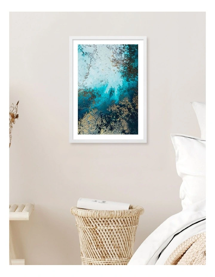 Clear Waters Art Print Frame in White image 2
