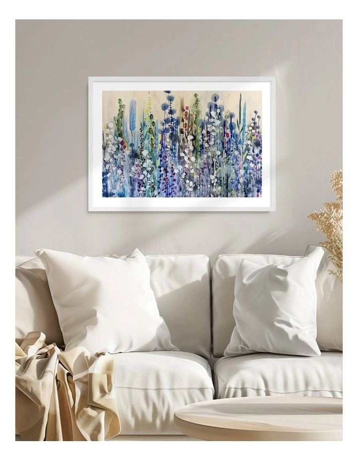 Cotton Balls Art Print Frame in White image 2