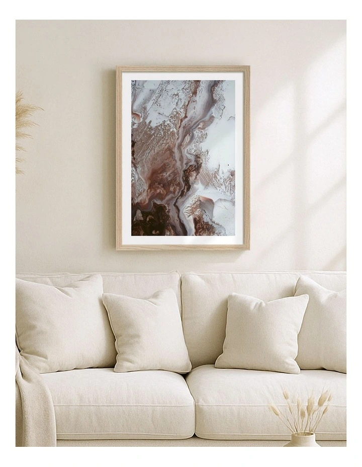 Earthly Currents 2 Art Print Frame in Natural image 2