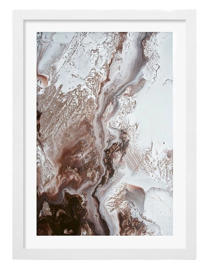 Earthly Currents 2 Art Print Frame in White image 1