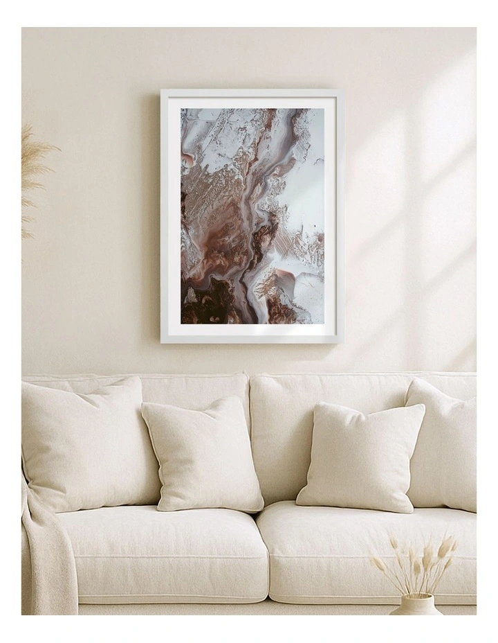 Earthly Currents 2 Art Print Frame in White image 2
