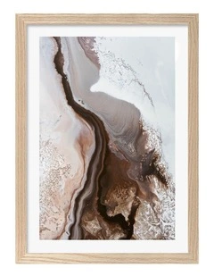 Earthly Currents 3 Art Print Frame in Natural