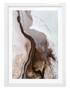 Earthly Currents 3 Art Print Frame in White