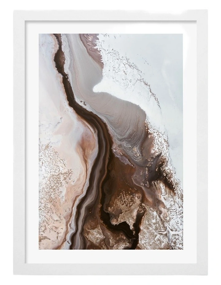 Earthly Currents 3 Art Print Frame in White image 1