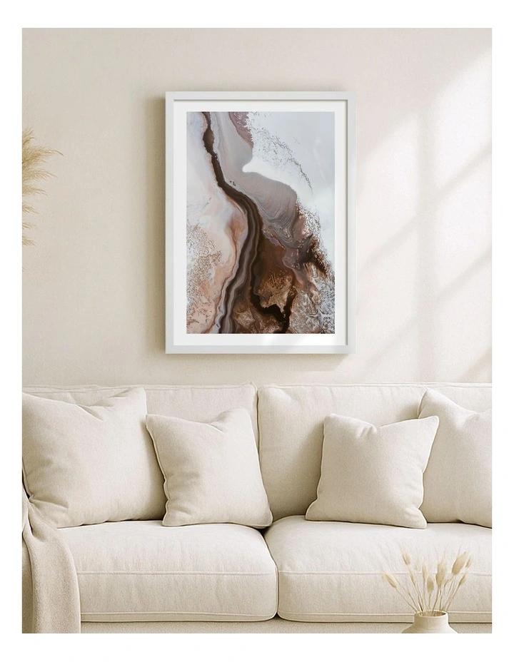 Earthly Currents 3 Art Print Frame in White image 2