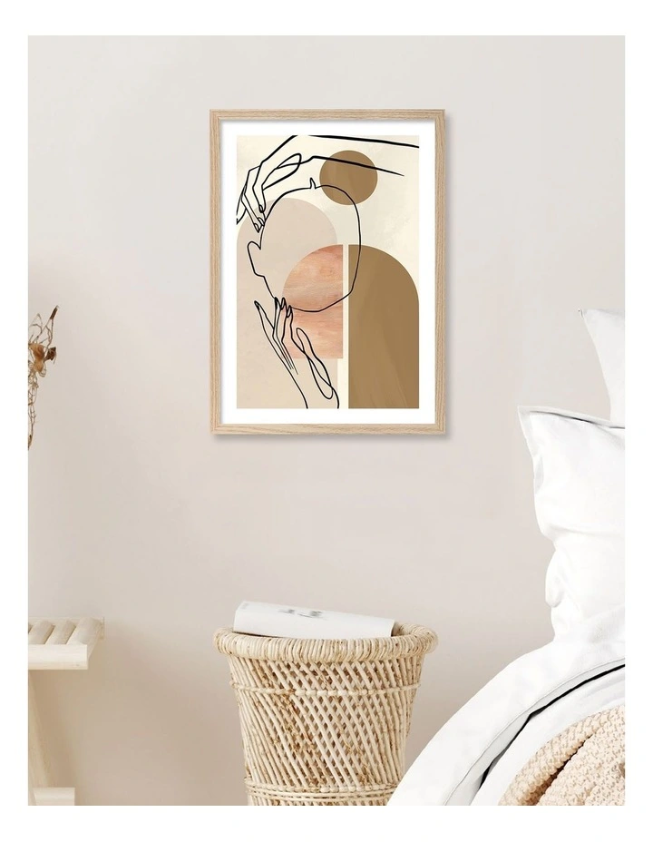 Elegant Embrace Art Print Frame in Natural image 2