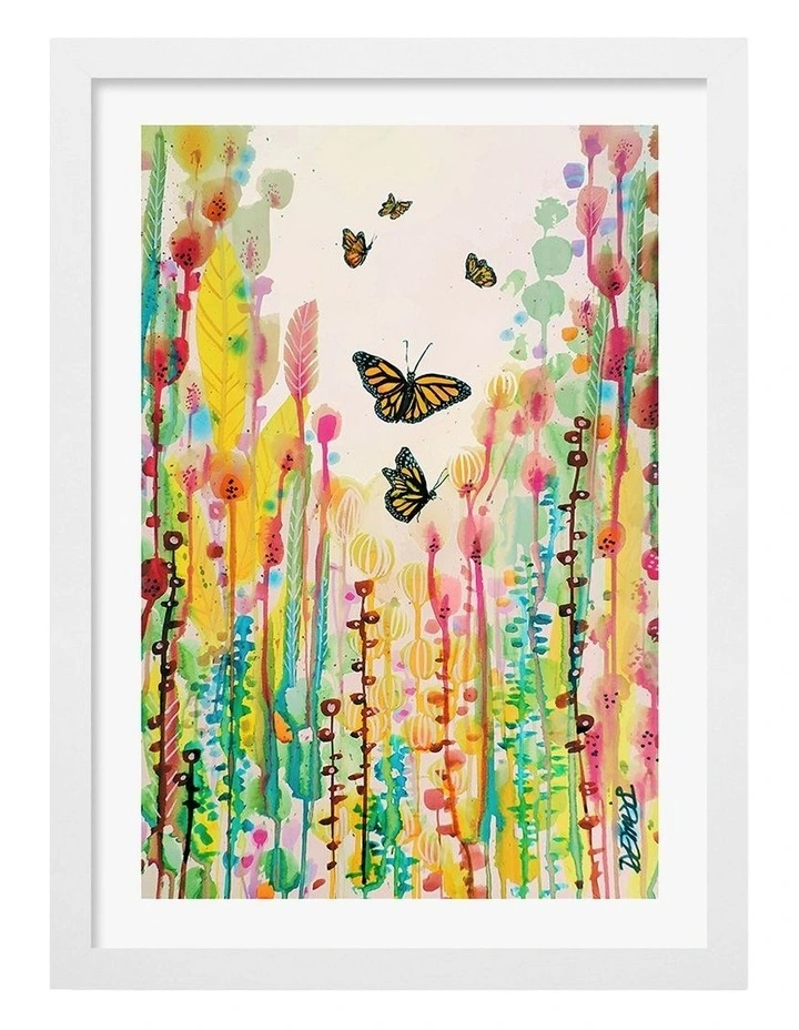 Escape from a Cocoon Art Print Frame in White image 1