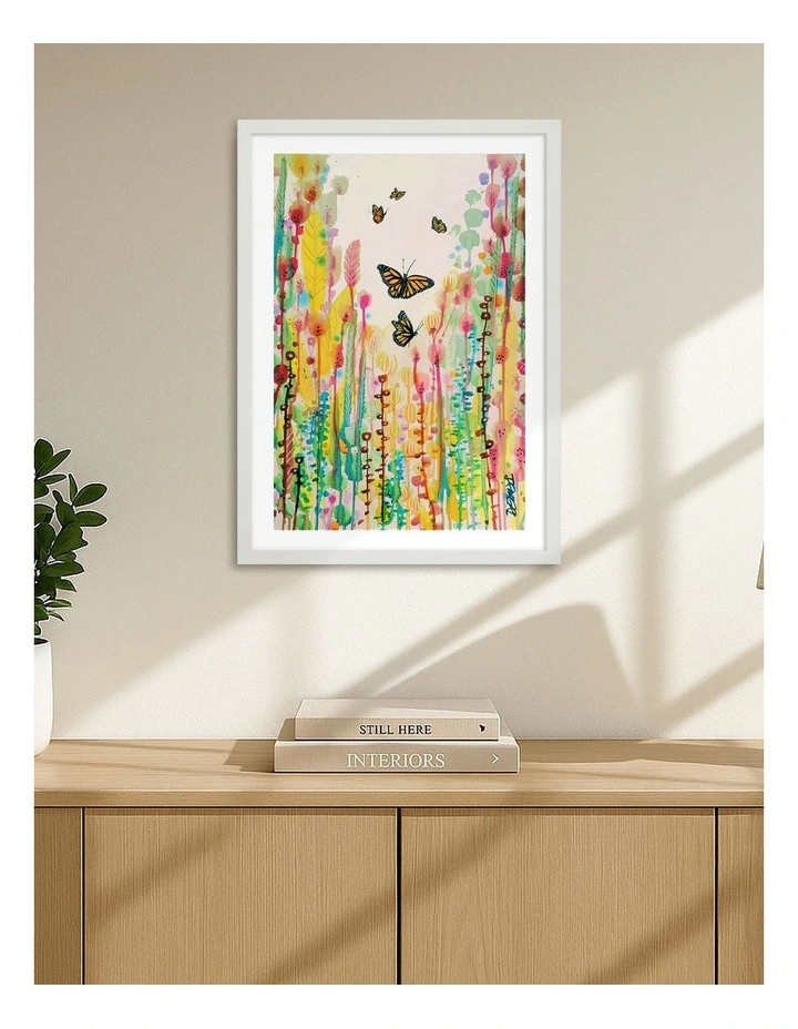 Escape from a Cocoon Art Print Frame in White image 2
