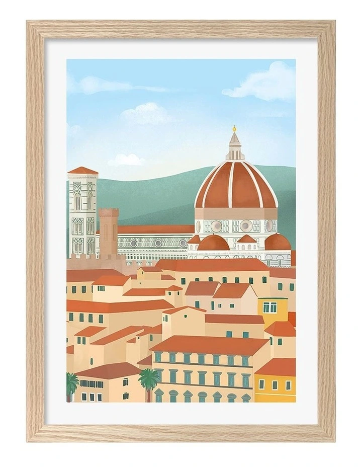 Florence Art Print Frame in Natural image 1