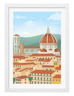 Florence Art Print Frame in White