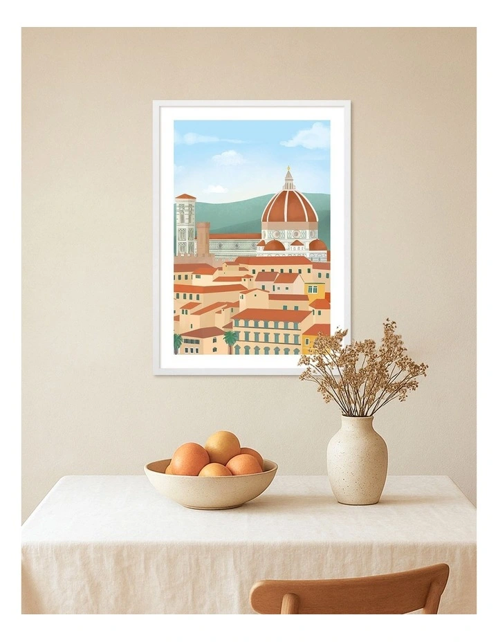 Florence Art Print Frame in White image 2