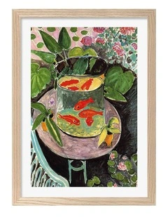Matisse Goldfish Art Print Frame in Natural
