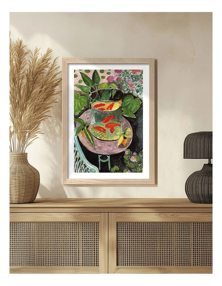 Matisse Goldfish Art Print Frame in Natural image 2