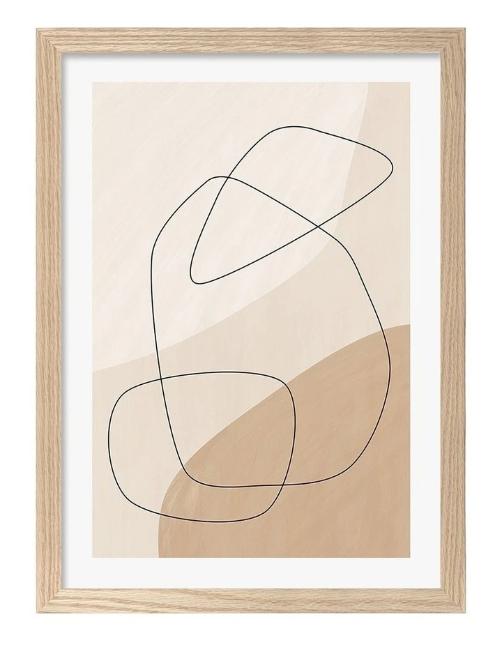 Graphic Shapes Art Print Frame in Natural image 1
