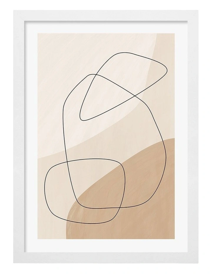 Graphic Shapes Art Print Frame in White image 1