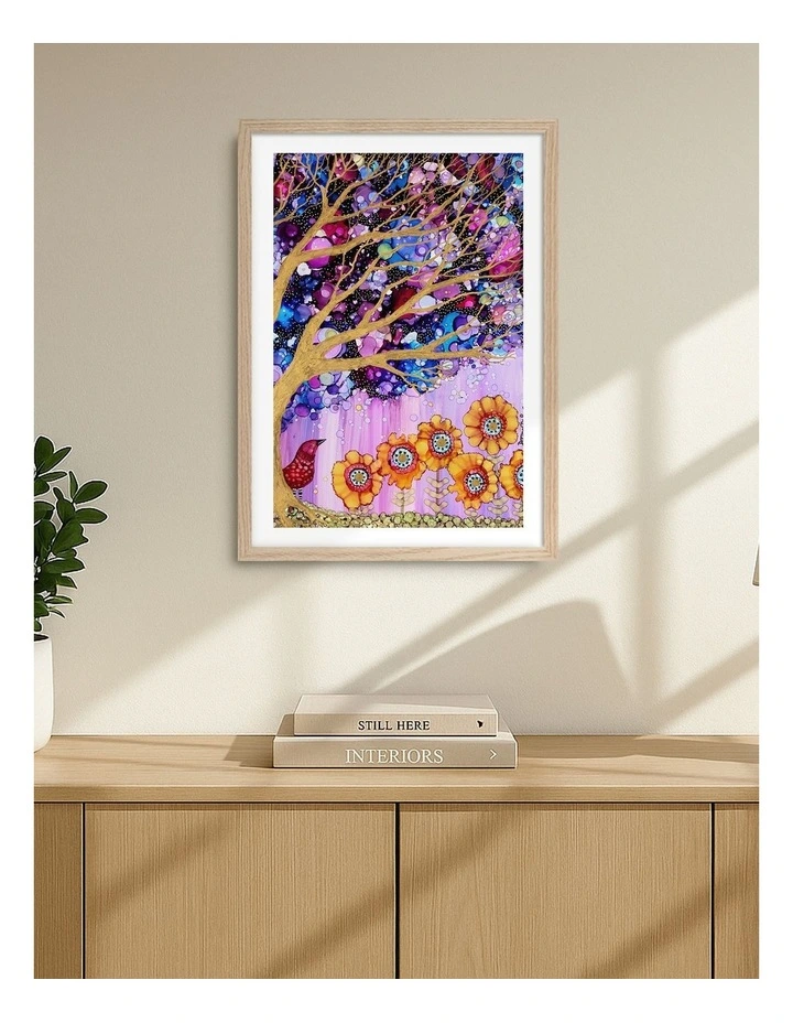 Australian Made Hello Art Print Natural Frame image 2