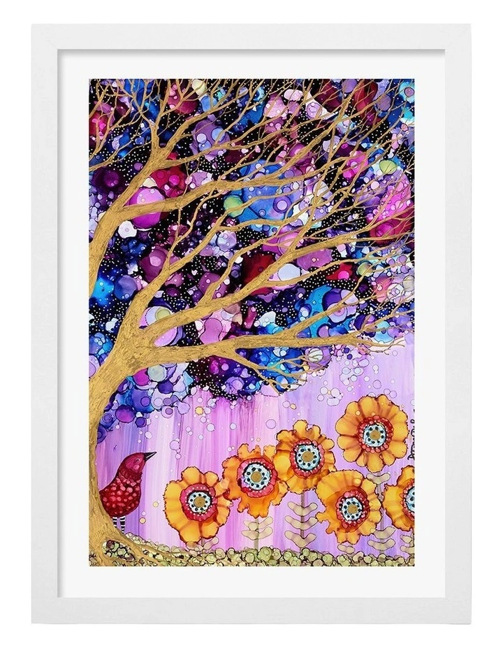 Australian Made Hello Art Print White Frame image 1