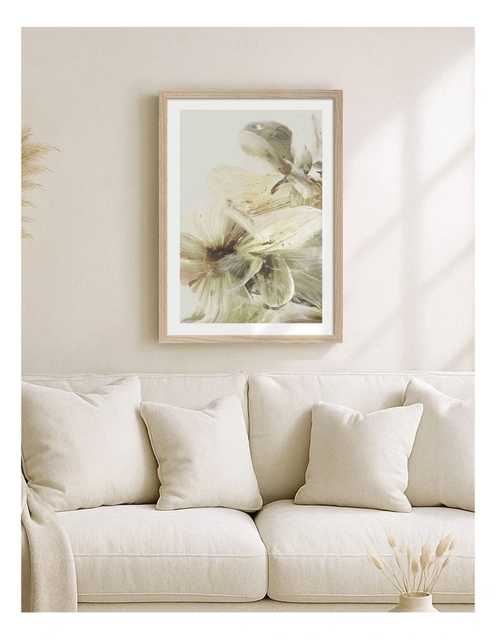 Australian Made Hill Flowers 1 Art Print Natural Frame image 2