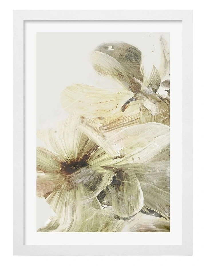 Australian Made Hill Flowers 1 Art Print White Frame image 1