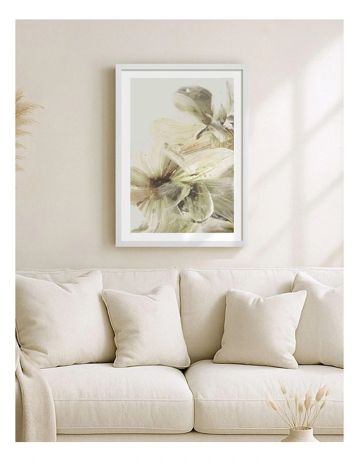 Australian Made Hill Flowers 1 Art Print White Frame image 2