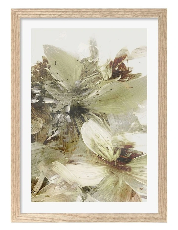 Australian Made Hill Flowers 2 Art Print Natural Frame image 1