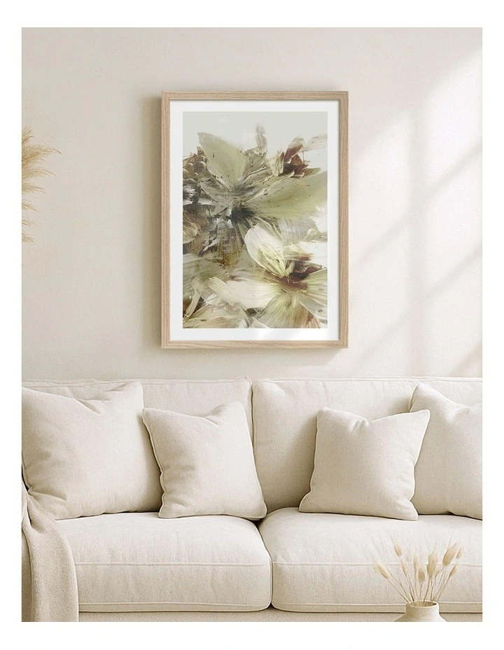 Australian Made Hill Flowers 2 Art Print Natural Frame image 2