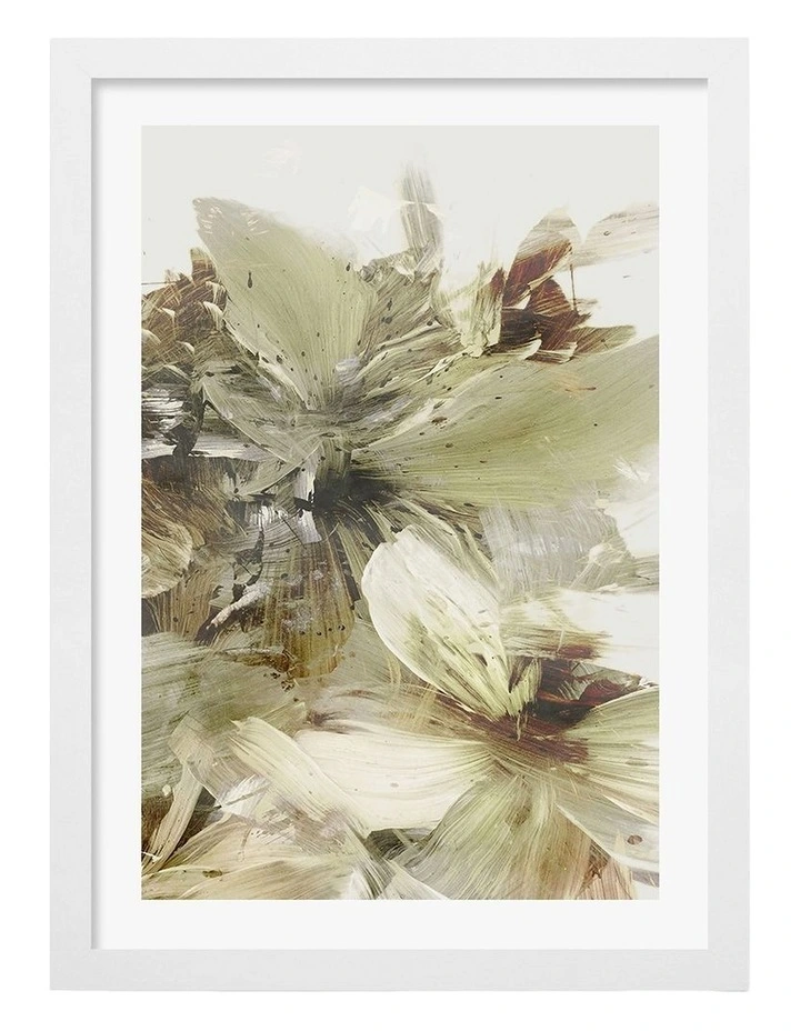 Australian Made Hill Flowers 2 Art Print White Frame image 1