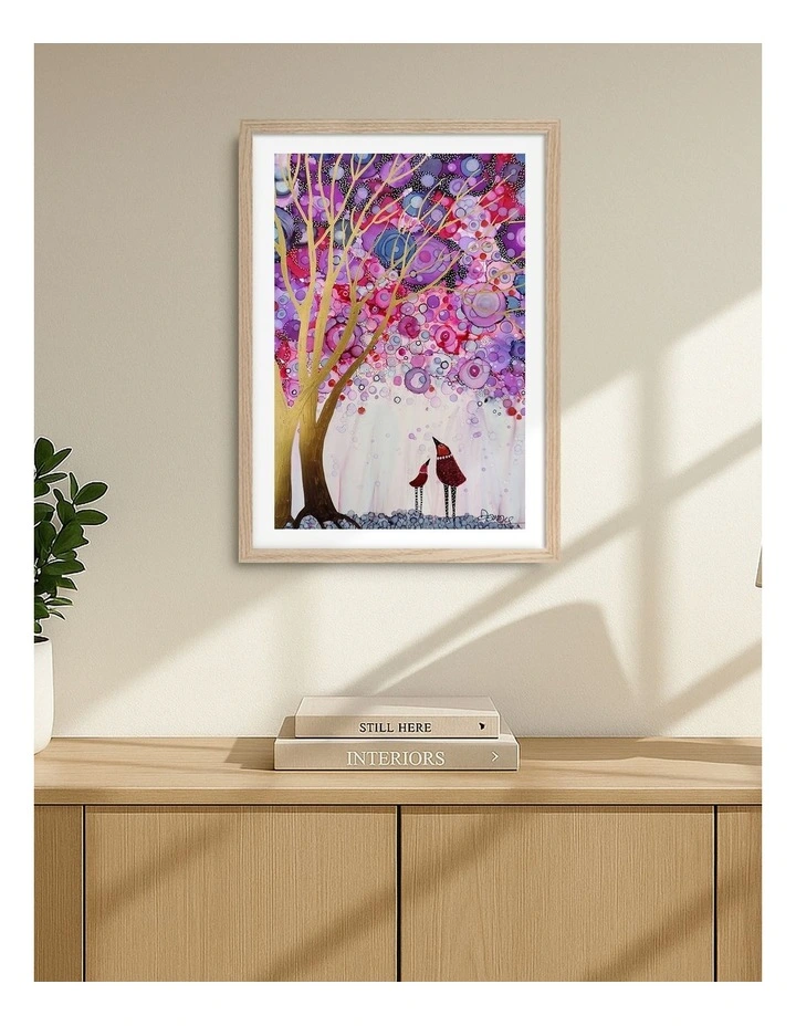 Australian Made I Am Love Art Print Natural Frame image 2