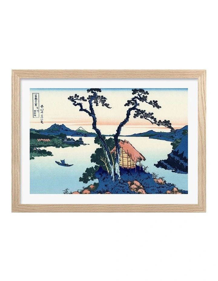 Australian Made The Lake Suwa Art Print Natural Frame image 1