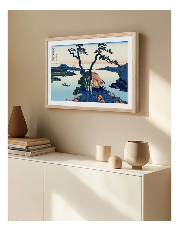 Australian Made The Lake Suwa Art Print Natural Frame image 2