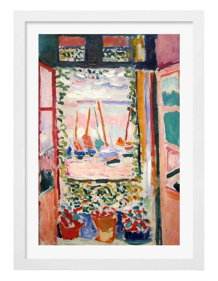 Australian Made Matisse The Open Window Art Print White Frame image 1