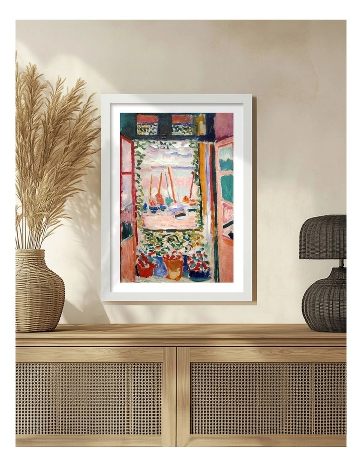 Australian Made Matisse The Open Window Art Print White Frame image 2