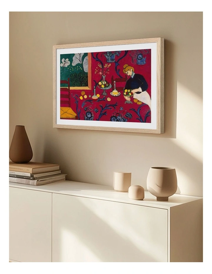 Australian Made Matisse The Red Room Art Print Natural Frame image 2