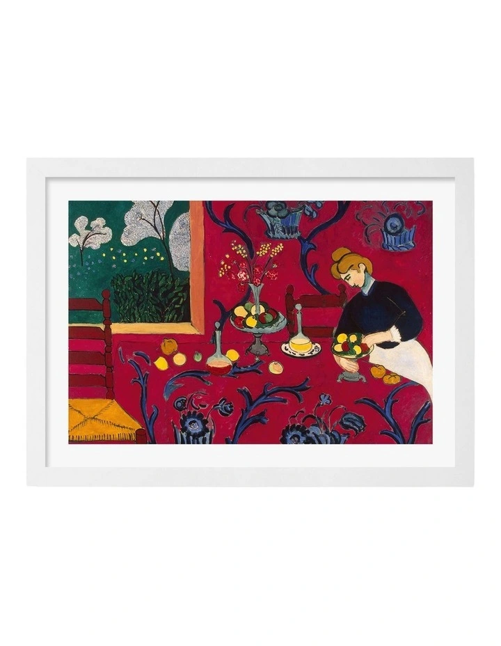 Australian Made Matisse The Red Room Art Print White Frame image 1