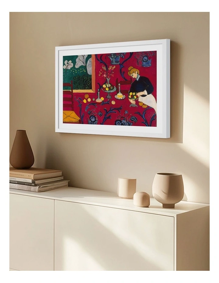 Australian Made Matisse The Red Room Art Print White Frame image 2