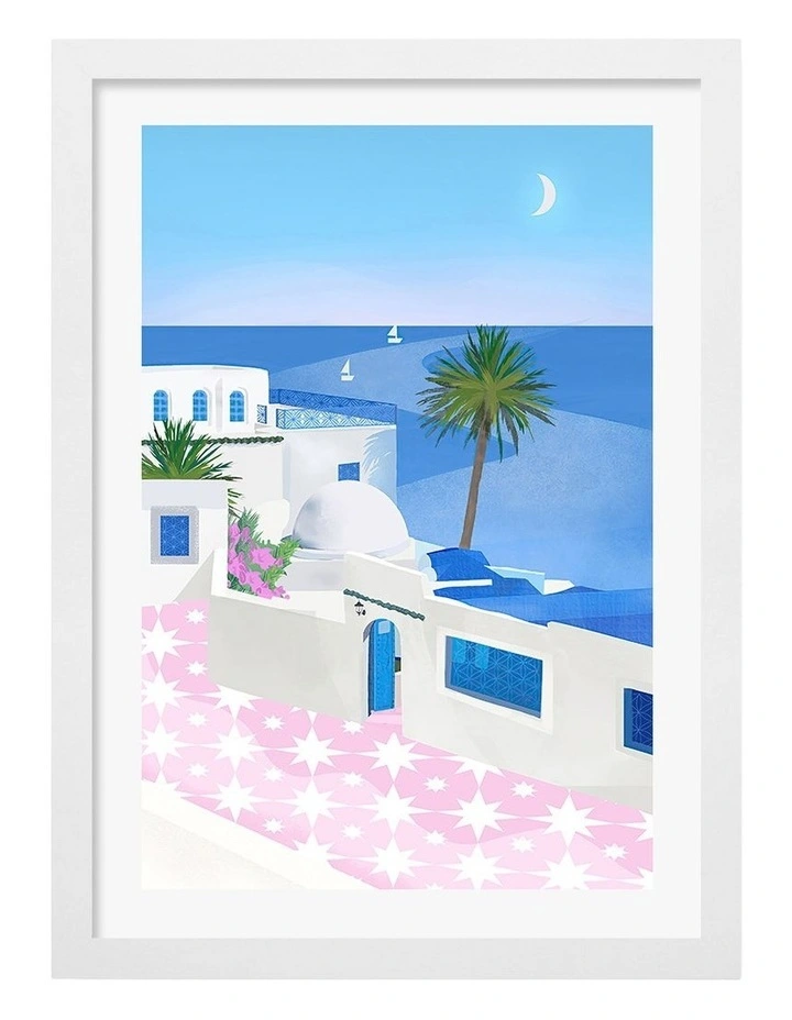 Australian Made Tunis Art Print White Frame image 1