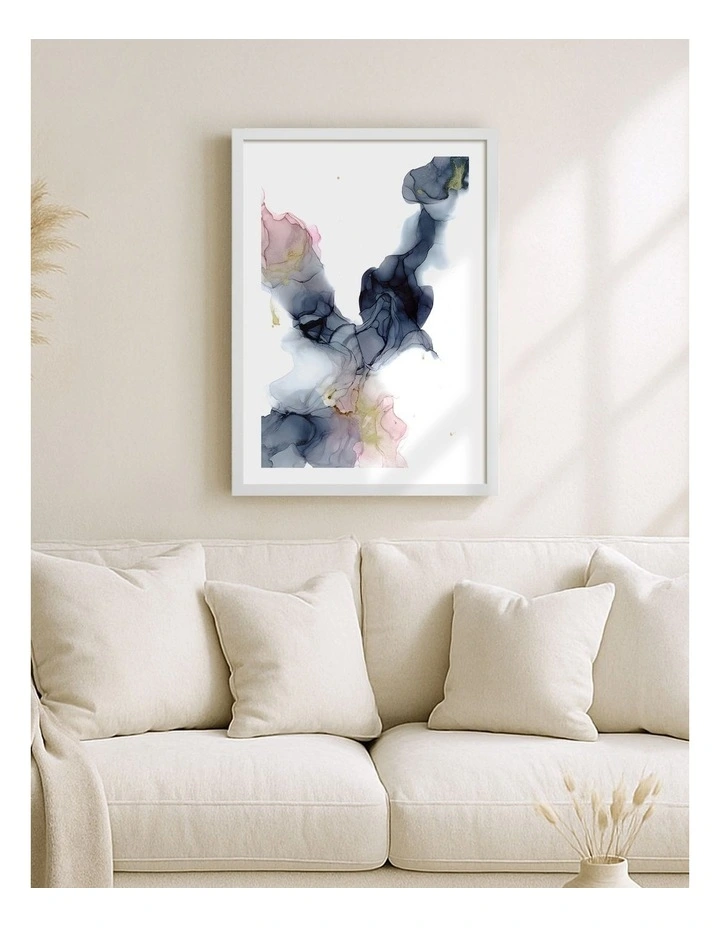 Australian Made Up in Smoke Art Print Frame in White image 2