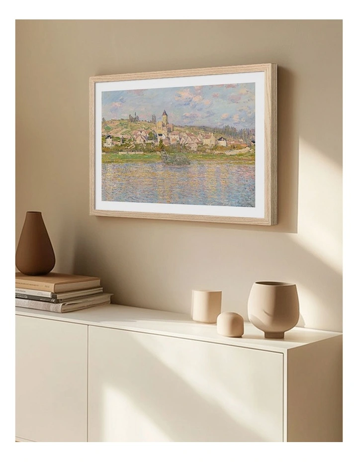 Australian Made Vetheuil (Monet) Art Print Frame in Natural image 2