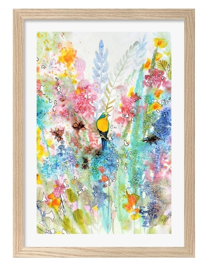 Australian Made Warm Heart Art Print Frame in Natural image 1