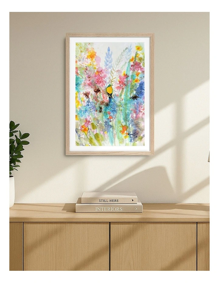 Australian Made Warm Heart Art Print Frame in Natural image 2