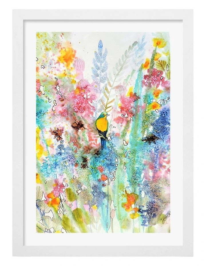 Australian Made Warm Heart Art Print Frame in White image 1