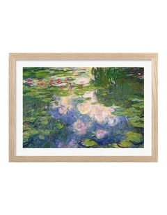 Australian Made Water Lily Pond 1897 (Monet) Art Print Natural Frame