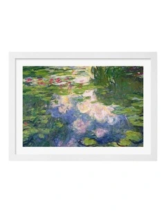 Australian Made Water Lily Pond 1897 (Monet) Art Print White Frame