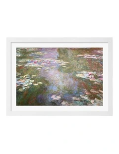 Australian Made Water Lily Pond 1917 (Monet) Art Print White Frame