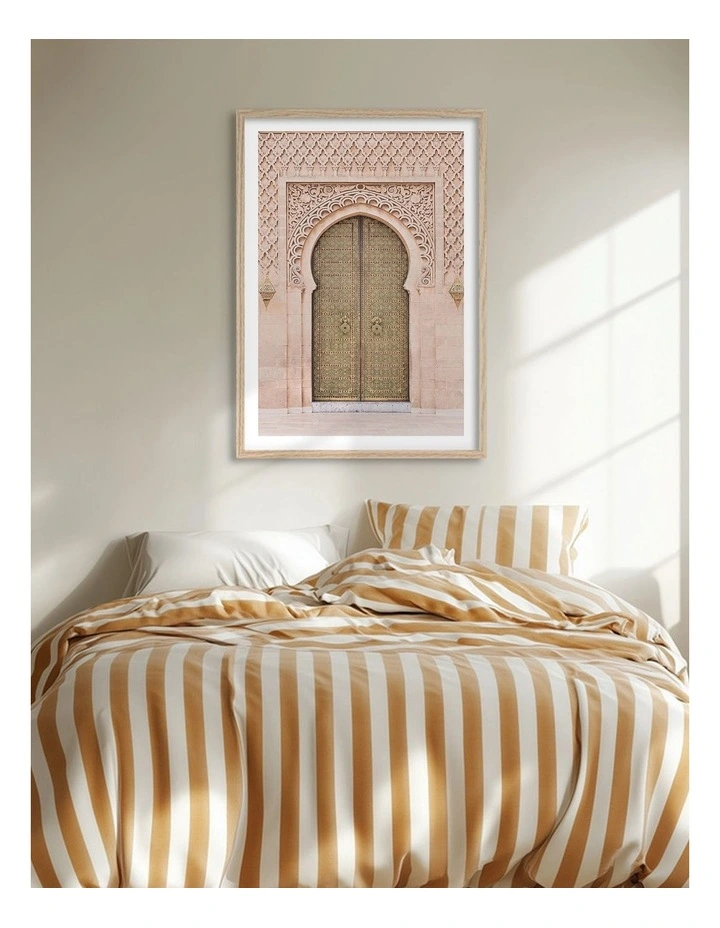Australian Made Boho Door Art Print Natural Frame image 2