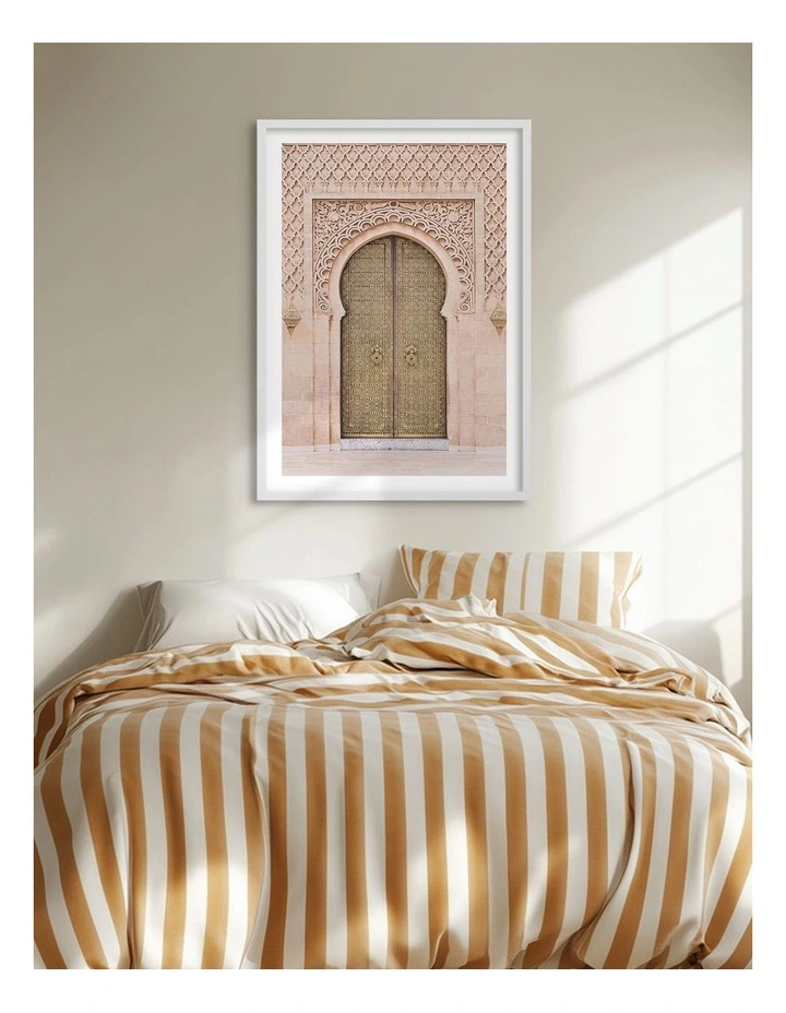 Australian Made Boho Door Art Print White Frame image 2