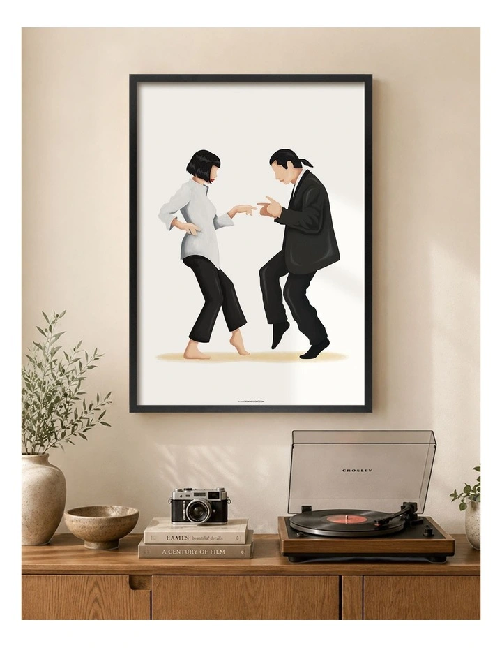 Australian Made Iconic Couple Dance Art Print Black Frame image 2